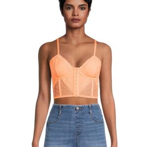 Viral No Boundaries Orange Corset Top
